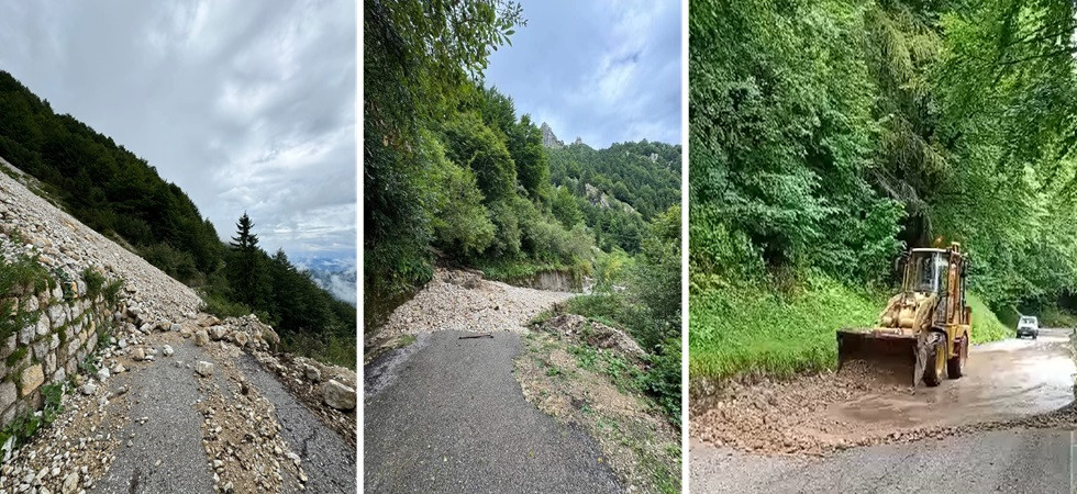 Dal sentiero 300 alla strada del Re, ancora smottamenti sul Pasubio