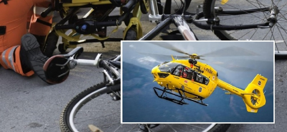 Perde il controllo della bici in curva, tremendo schianto per un 19enne: elitrasportato in ospedale