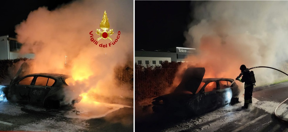 Mentre è alla guida l'auto prende fuoco, momenti di paura per un uomo che riesce a mettersi in salvo