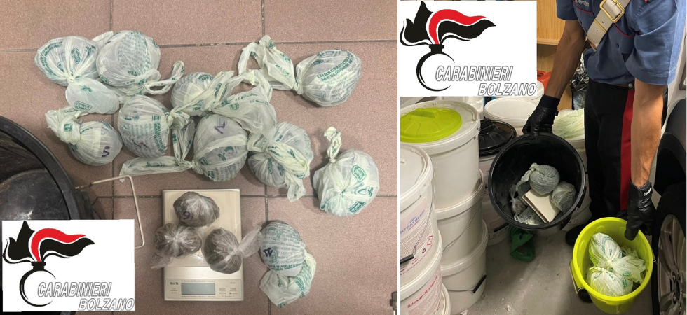 Tenevano un chilo di marijuana in garage, due i denunciati: "Risultato di un'ampia operazione di monitoraggio"