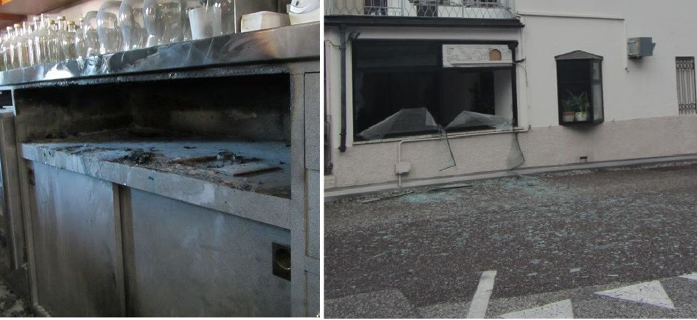 Lo scoppio di una bomboletta di gas e le fiamme, momenti di paura in una pizzeria