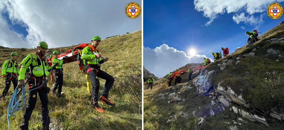 Provoca la caduta di alcuni sassi e viene travolto, mentre affronta una ferrata con la nebbia