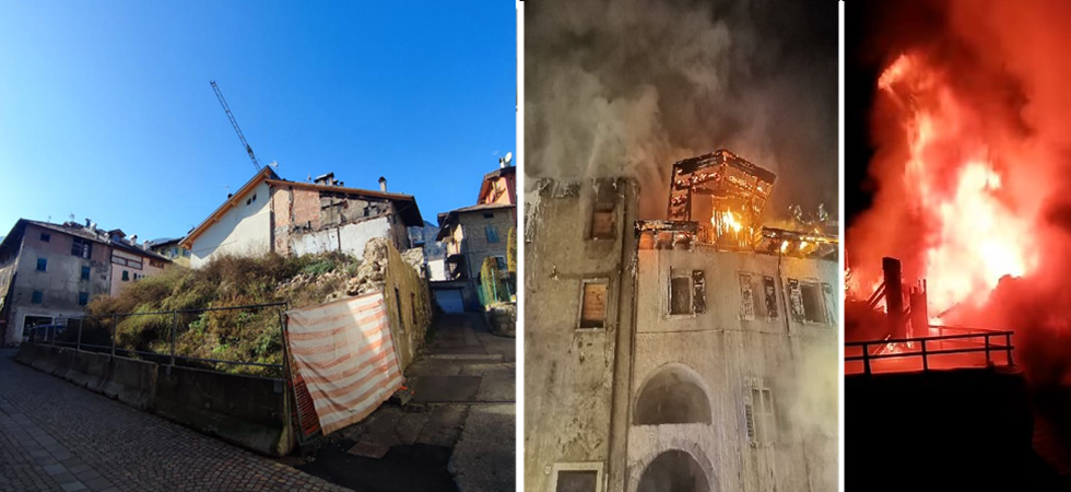 Case distrutte da un incendio due anni fa, il Comune conclude l'acquisto e per l'area pensa a progettare una piazzetta