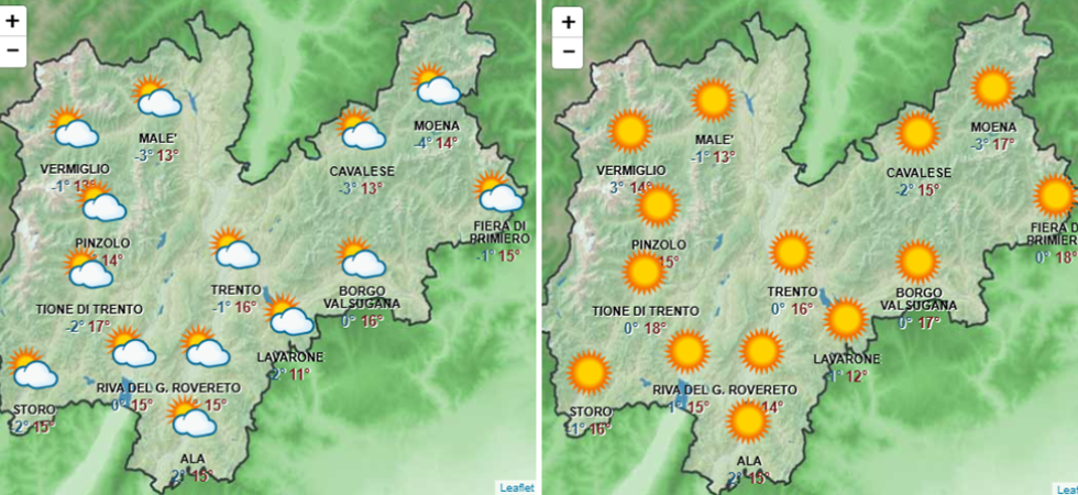 Meteo, temperature sotto lo zero in valle (e in quota non si esclude una spolverata di neve oltre i 1500 metri)