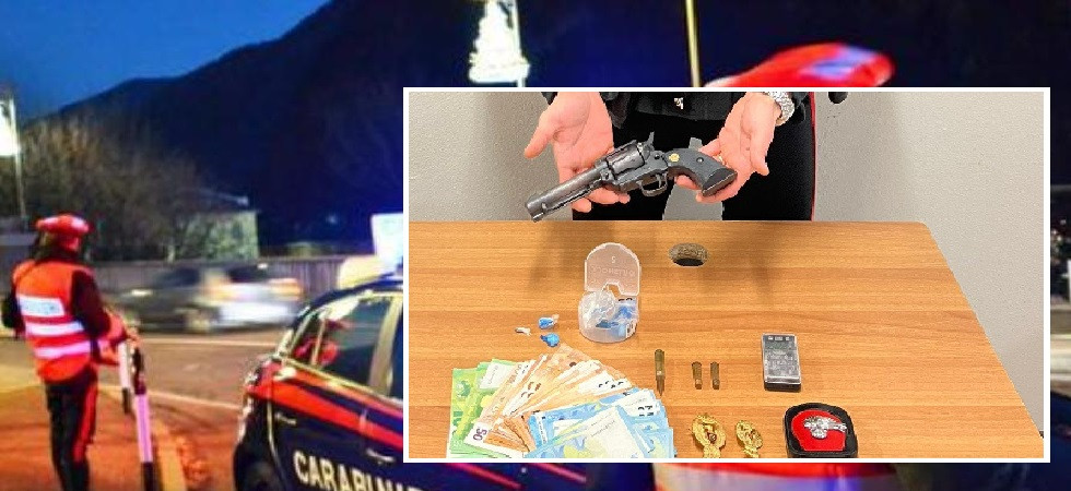Trovato con della cocaina e armi clandestine, 19enne bloccato e arrestato dai carabinieri