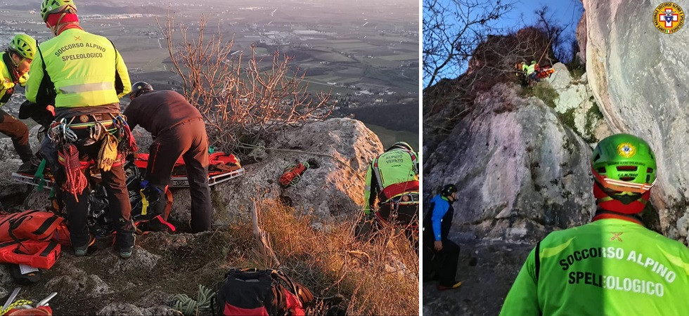 Precipita mentre sta arrampicando in falesia: un 20enne trasportato in ospedale