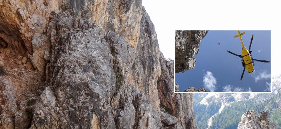 Cerca di riprendere un guanto ma la corda si sfila e precipita per 20 metri dalla ferrata