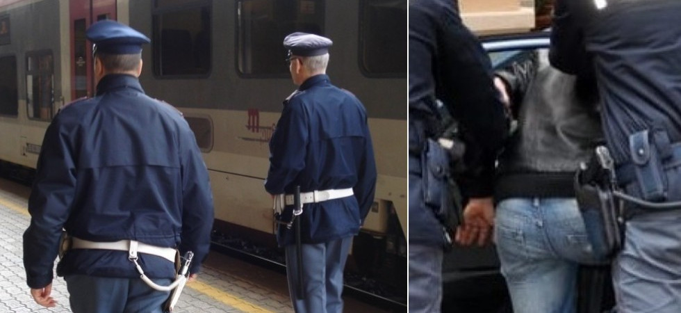 Condannato per vari reati e ricercato, tenta di rientrare in Italia in treno ma viene fermato dalla polizia