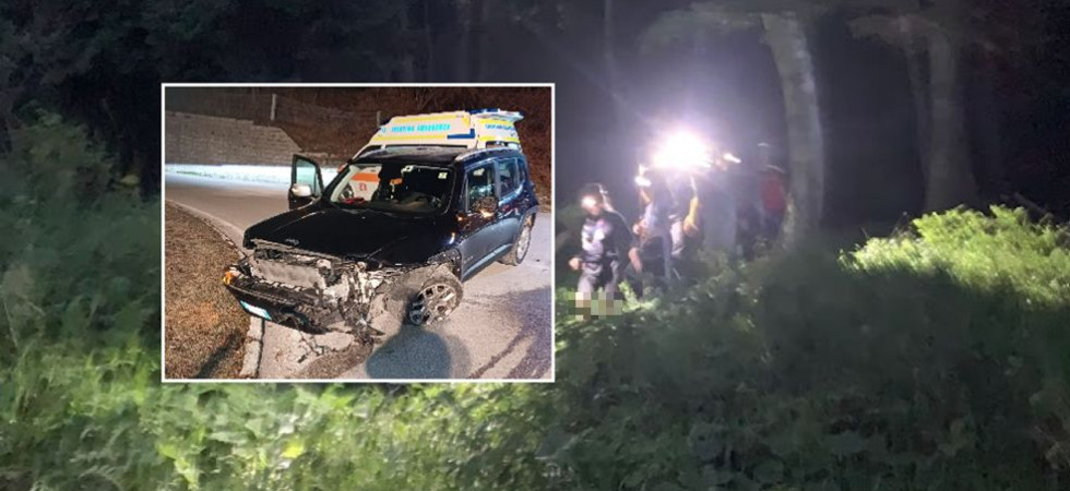 Schianto nella notte, un'auto contro un muro: dentro rimane il passeggero ma il guidatore sembra sparito nel nulla