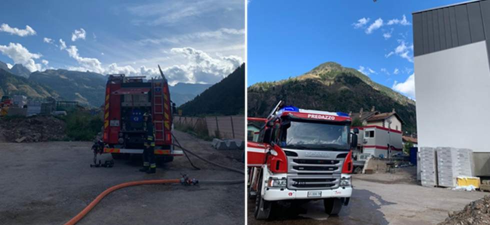 Incendio in un container del cantiere del villaggio olimpico