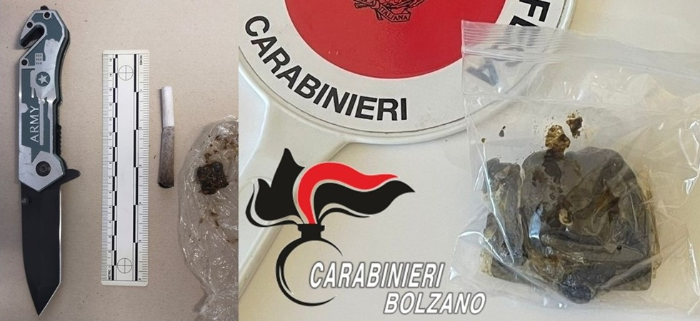 A bordo di un'auto e di un camper con hashish e un coltello a serramanico: tre giovani segnalati all'Autorità Giudiziaria