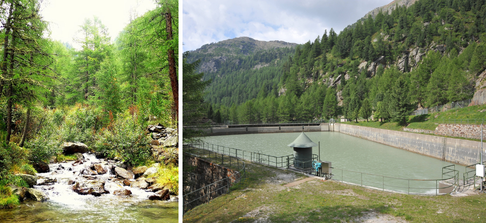 Evitate di sostare nell'alveo del torrente, può esserci un aumento del livello dell'acqua