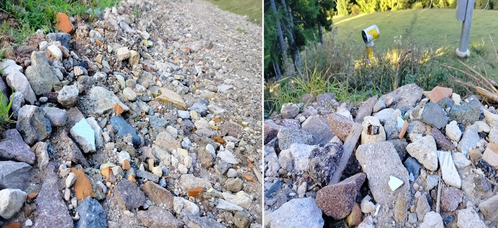 “Scarti delle demolizioni edili nei boschi del Trentino, usati come fondo per le strade forestali?