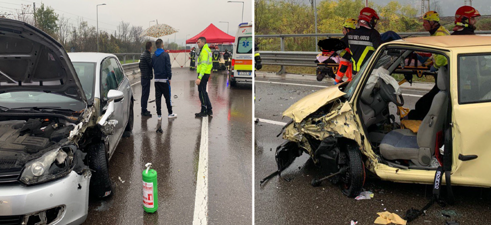 Terribile schianto tra due auto