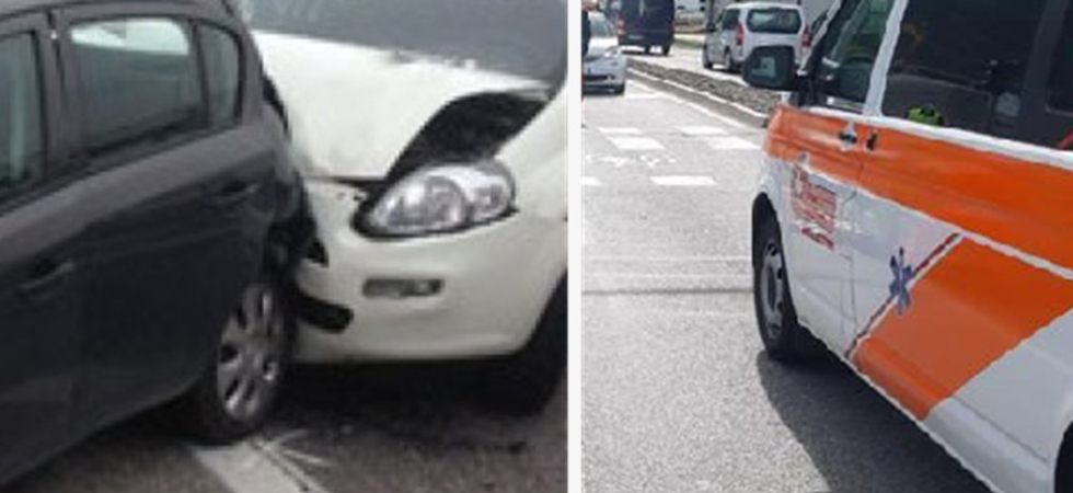 Violento tamponamento fra tre auto sulla MeBo, in azione i vigili del fuoco e i soccorsi: due feriti in ospedale