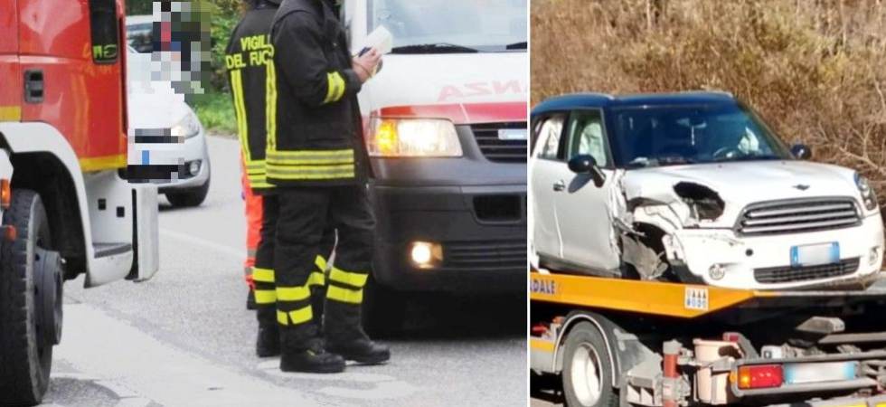 Perde il controllo dell'auto e finisce contro il guard-rail, in azione i vigili del fuoco e i soccorsi