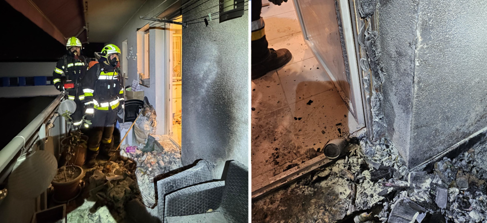Fiamme su un balcone e la casa si riempie di fumo, intossicati i due inquilini: cane e gatto salvati dai pompieri