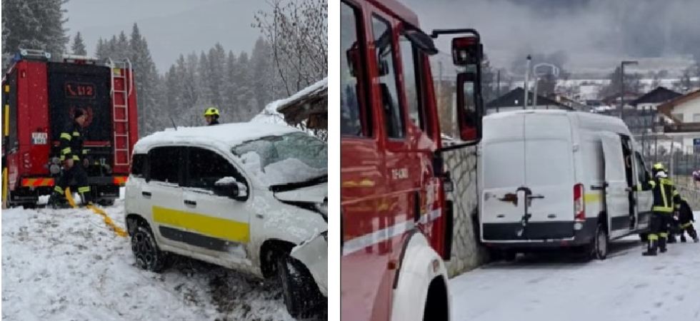 Alto Adige: la neve mette in difficoltà la viabilità, pompieri in azione