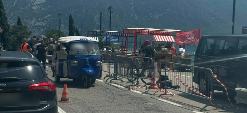 Masterchef "invade" la ciclabile per registrare la puntata in esterna, code e rallentamenti sulla Gardesana