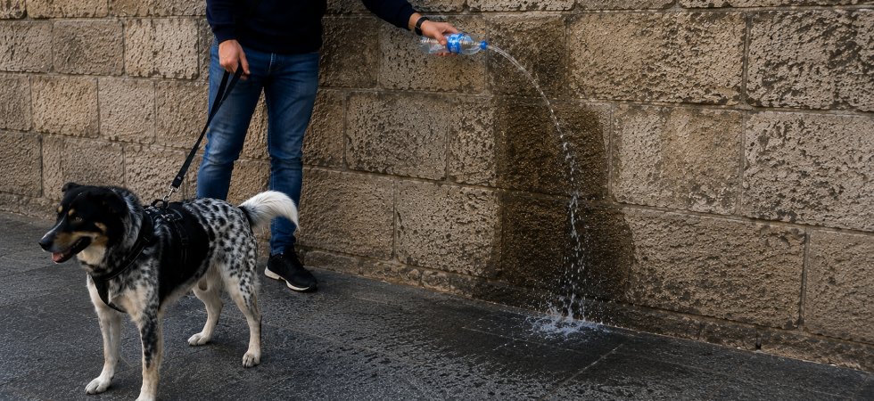 "Obbligo di bottiglietta o spruzzatore per pulire la pipì dei cani"