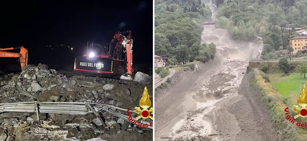 Frane, colate detritiche e il fiume che esonda: situazione drammatica in Val Camonica