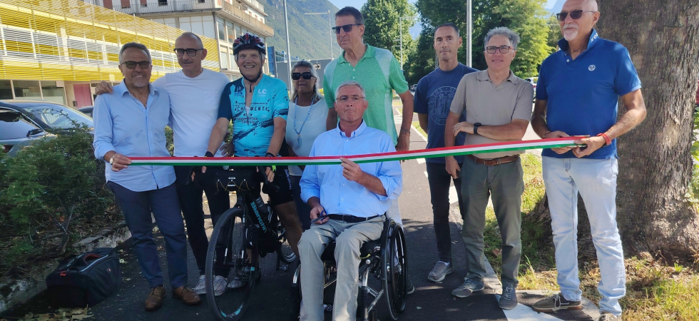 Taglio del nastro per la nuova ciclabile di via Vecellio: intervento da quasi 400mila euro