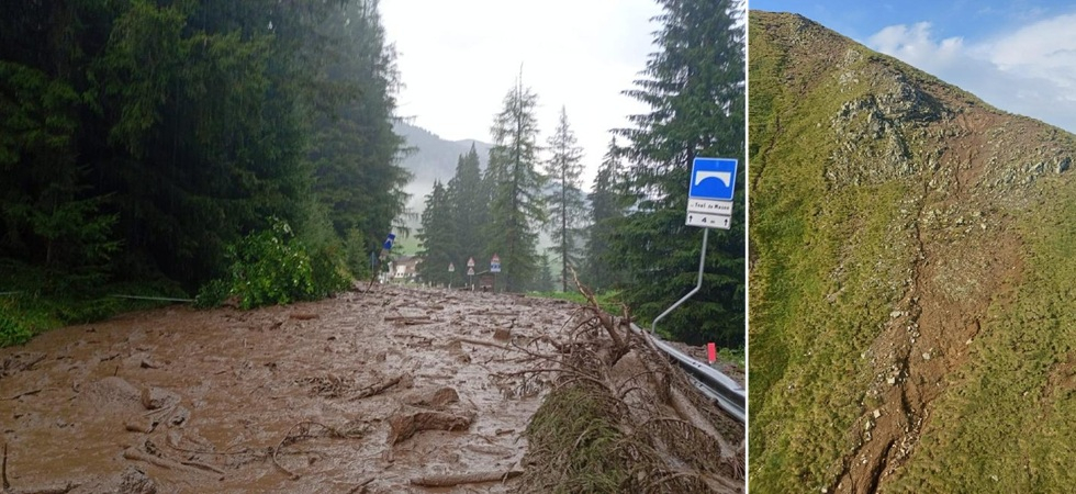 “La furia del torrente ha invaso la strada, sradicando anche le condotte fognarie”