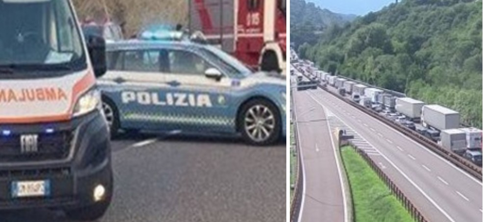 Violento tamponamento fra quattro veicoli in A22, in azione i soccorsi e i vigili del fuoco