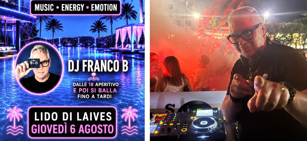 Dagli anni '70 ai Duemila: il Lido di Laives si trasforma per la Time Machine Pool Party di DJ Franco B