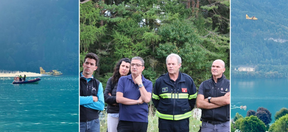 Incendio di Spormaggiore, la pioggia ha raffreddato il terreno ma non è stata sufficiente a far considerare superata