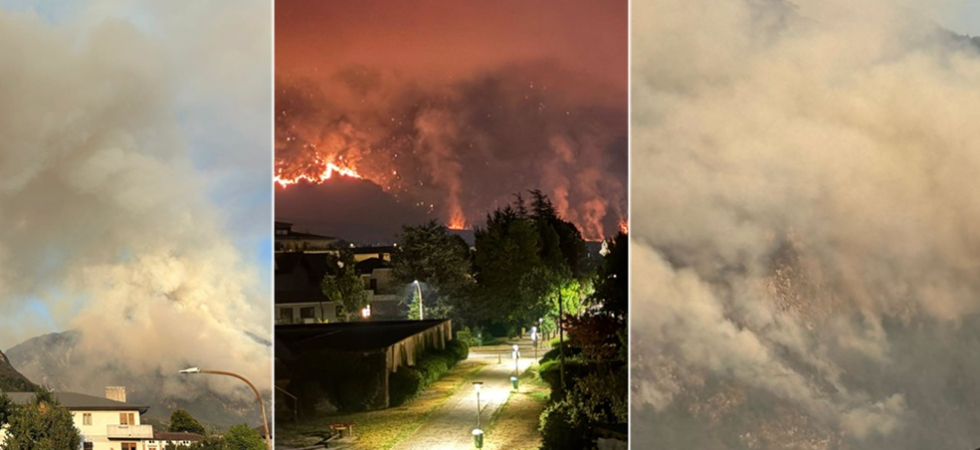 Foto di Elisabetta Pozzetto per Regione Friuli Venezia Giulia Brucia la Carnia: le fiamme vicino alle abitazioni