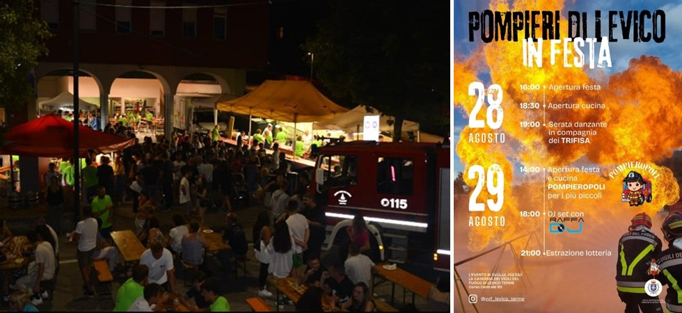 Due giorni di divertimento e musica con i vigili del fuoco: torna "Pompieri di Levico in festa"