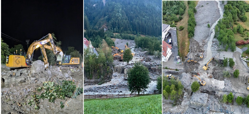 Colata di fango e detriti, un'intera valle isolata: decine di escavatori in azione per rimuovere detriti e ripristinare la