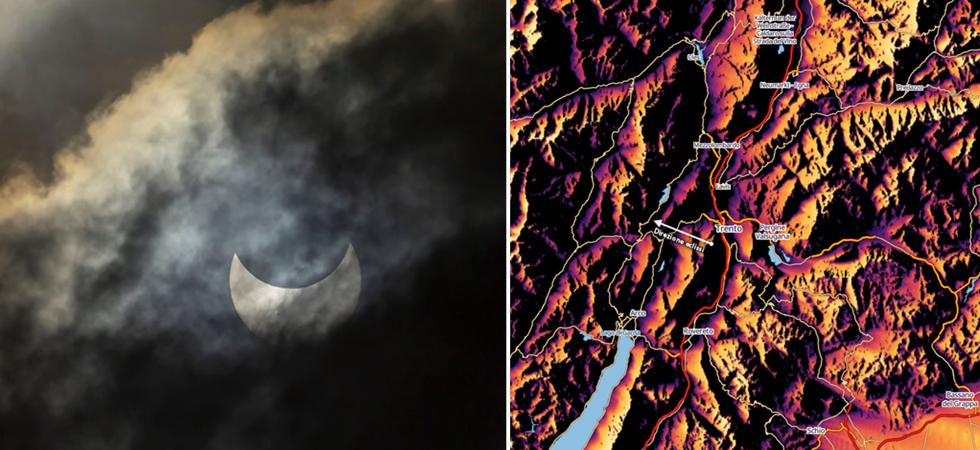 L'eclissi di sole? Sarà visibile (parzialmente) anche dal Trentino: ecco le zone migliori in cui osservarla