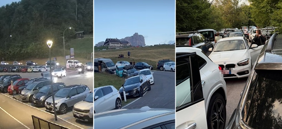 Overtourism e caccia all’eclissi, la montagna presa d’assalto: boom di auto, code chilometriche e ingorghi
