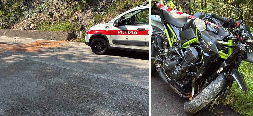 Tragedia sfiorata: la moto sbanda e un 20enne finisce contro il muretto