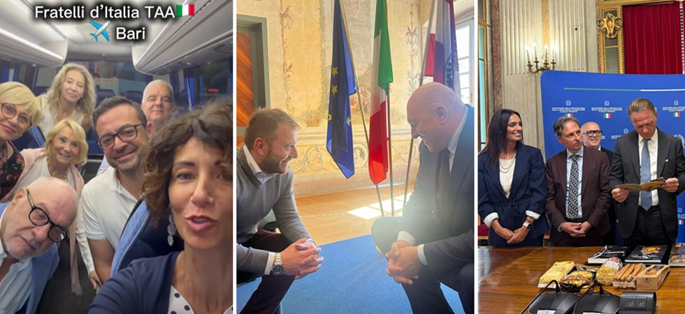 Dalla "mini trasferta" a Bari per la festa del Governo Meloni