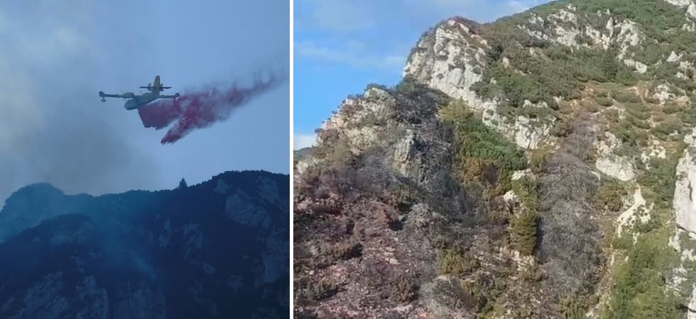 Incendio sul monte Altissimo, la situazione resta delicatissima