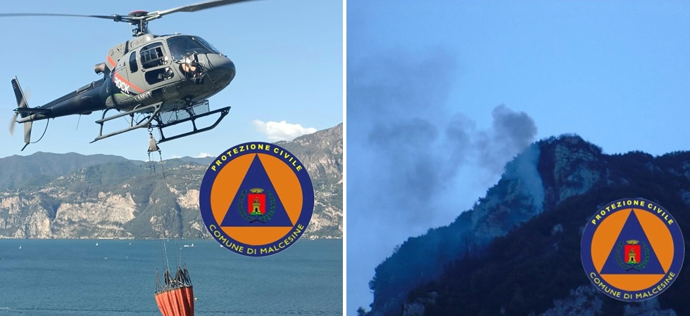 Brucia ancora il monte Altissimo: l'incendio, originato da un fulmine settimane fa, è ancora attivo