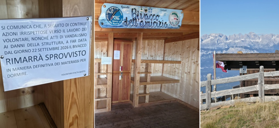 Rifiuti, assi bruciate e vandalismi, i volontari tolgono i materassi dal bivacco dell'amicizia