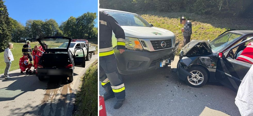 Violento frontale tra un'auto e un pick-up: un 25enne liberato con le pinze idrauliche e trasportato in ospedale