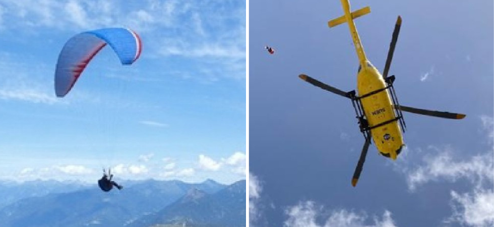 Terribile incidente con il parapendio: la vela resta agganciata all'albero, il pilota si schianta al suolo