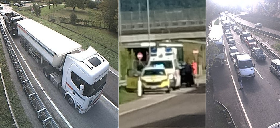 Disastro Valsugana, traffico in tilt: incidenti in serie, schianto in galleria e violento scontro tra auto e corriera