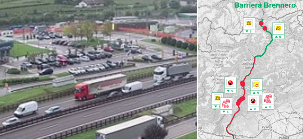 A22, si viaggia a singhiozzo verso il Brennero: code e rallentamenti per 140 chilometri