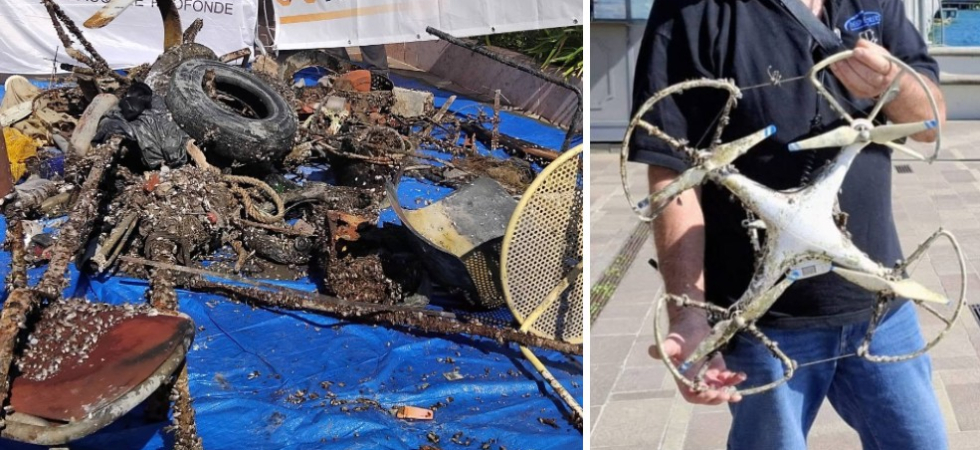 Sub in azione per la pulizia dei fondali e dal lago di Garda riemerge di tutto