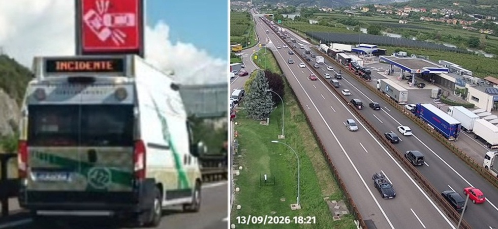 Tamponamento tra due furgoni in autostrada: diverse persone coinvolte e 4 chilometri di coda