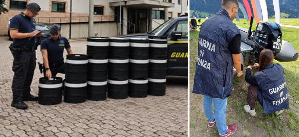 Sequestrati 450 litri di birra di contrabbando: bloccato un furgone con diversi fusti