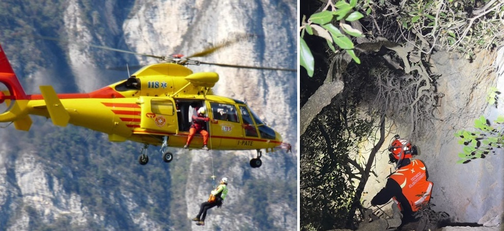 Sbagliano itinerario e restano bloccati in parete: due alpinisti salvati dall'elicottero