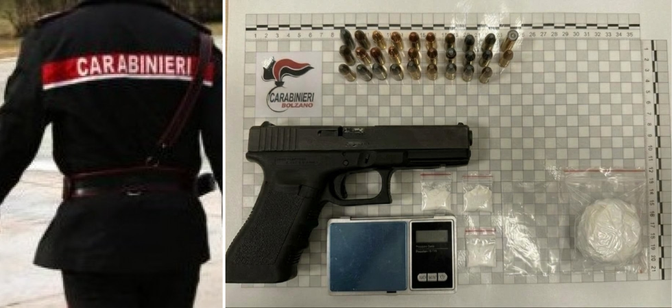 Minorenne fermato con quattro dosi di cocaina: in casa nascondeva una pistola clandestina e 28 proiettili