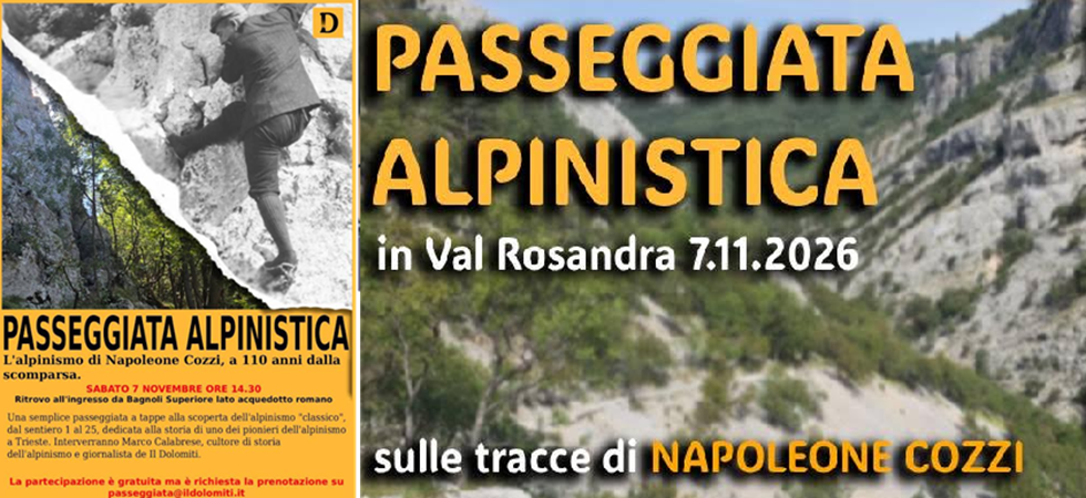 Con il Dolomiti una “Passeggiata Alpinistica” in Val Rosandra